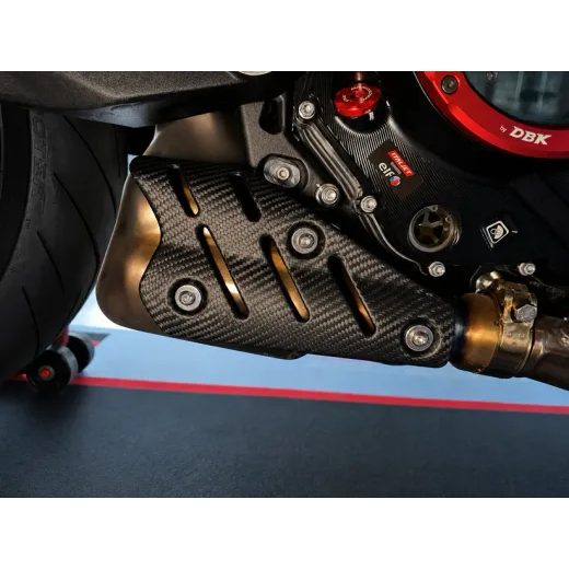 ITALJET DRAGSTER 459/700 HANDMADE CARBON LOWER EXHAUST HEAT SHIELD