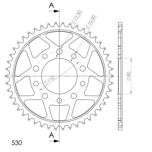 REŤAZOVÁ SADA D.I.D CHAIN - STRIEBORNÝ CHAIN 530 ZVM-X, X-RING (X, NX, QX, XS), CHK FRONT SPROCKET SUPERSPROX, CHK REAR SPROCKET SUPERSPROX PRE HONDA CBX 550 1982-1985
