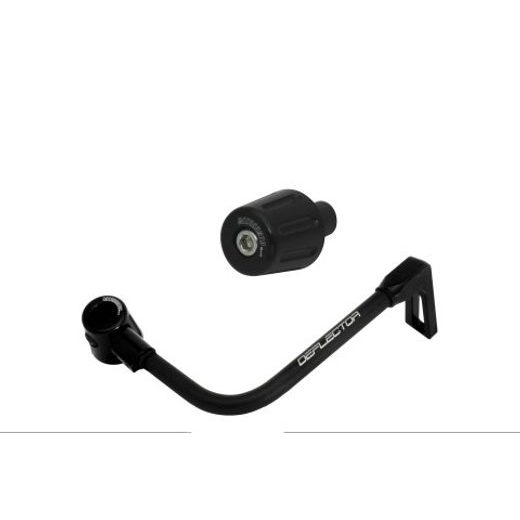 LEVER GUARD ACCOSSATO WITH BLACK HOSE AND JOINT RIGHT, ALUMINIUM