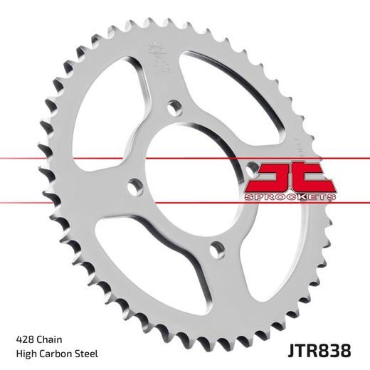 REŤAZOVÁ SADA EK - STRIEBORNÝ CHAIN 428 SRO, O-KRÚŽOK, CHK FRONT SPROCKET JT, CHK REAR SPROCKET JT PRE YAMAHA YBR 125 2005-2006
