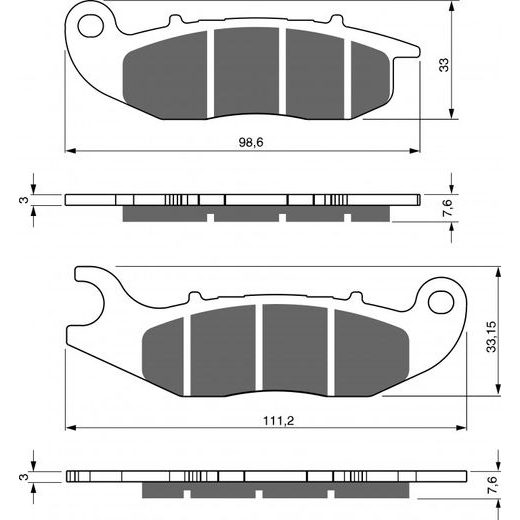 BRZDOVÉ OBLOŽENIE GOLDFREN 278 GP6