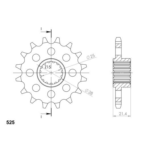 REŤAZOVÉ KOLIEČKO SUPERSPROX CST-2150:16 16T, 525