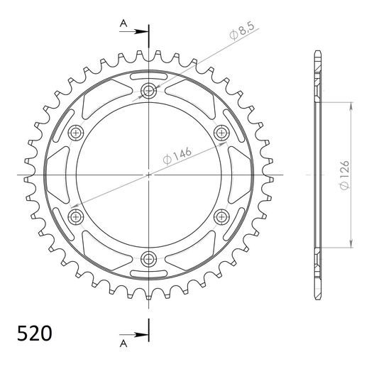 REŤAZOVÁ SADA EK - STRIEBORNÝ CHAIN 520 SRX, X-RING (X, NX, QX, XS), CHK FRONT SPROCKET SUPERSPROX, CHK REAR SPROCKET SUPERSPROX PRE SUZUKI DR-Z 400 SM 2005-2008