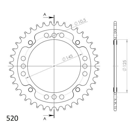 REŤAZOVÁ SADA EK - STRIEBORNÝ CHAIN 520 SRX, X-RING (X, NX, QX, XS), CHK FRONT SPROCKET SUPERSPROX, CHK REAR SPROCKET SUPERSPROX STEALTH PRE YAMAHA XT 600 Z TENERE 1985-1988