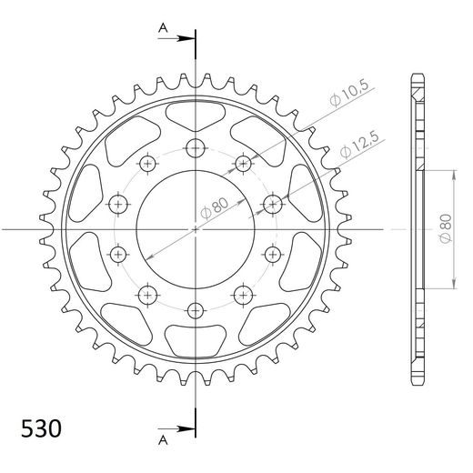 REŤAZOVÁ SADA EK - ZLATÝ CHAIN 530 MVXZ, X-RING (X, NX, QX, XS), CHK FRONT SPROCKET SUPERSPROX, CHK REAR SPROCKET SUPERSPROX PRE HONDA CB 1100 R 1981