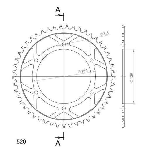 REŤAZOVÁ SADA D.I.D CHAIN - STRIEBORNÝ CHAIN 520 VX, X-RING (X, NX, QX, XS), CHK FRONT SPROCKET SUPERSPROX, CHK REAR SPROCKET SUPERSPROX PRE APRILIA MOTO 650 1995-2000