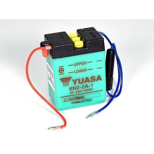 CONVENTIONAL 6V BATTERY NO ACID YUASA 6N2-2A-1