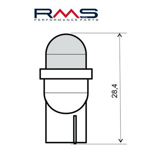 ŽIAROVKA RMS 246510560 LED 12V, T10 W2.1X9.5D MODRÁ (2KS)