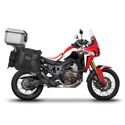 KOMPLETNÁ SADA SEDLOVÝCH BRAŠNÍ SHAD TERRA TR40 ADVENTURE A HLINÍKOVÉHO KUFRA SHAD TERRA 55L VRÁTANE MONTÁŽNEJ SADY SHAD HONDA CRF 1000 AFRICA TWIN