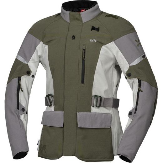 WOMEN'S LAMINATED JACKET IXS VENTURE-STX 1.0 X2-011605 LIGHT GREY-OLIVE D2XL