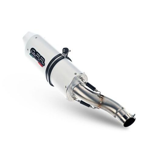 KONCOVKA VÝFUKU SLIP-ON GPR ALBUS EVO4 HU.57.ALBE4 WHITE GLOSSY INCLUDING REMOVABLE DB KILLER AND LINK PIPE