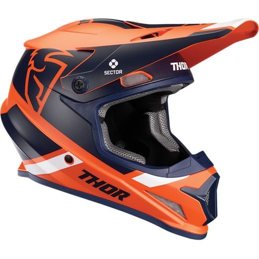 SECTOR SPLIT ORANGE/NAVY MIPS HELMET