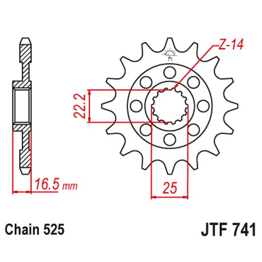 REŤAZOVÁ SADA EK - STRIEBORNÝ CHAIN 525 SRX, X-RING (X, NX, QX, XS), CHK FRONT SPROCKET JT, CHK REAR SPROCKET JT PRE DUCATI PAUL SMART 1000 2006