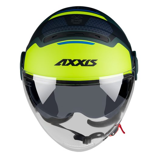 OTVORENÁ HELMA JET AXXIS RAVEN SV ABS CYPHER FLUOR MATNÁ ŽLTÁ L