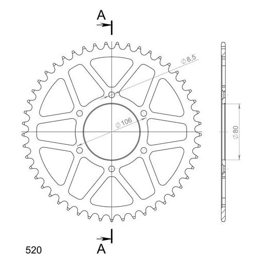 REŤAZOVÁ SADA D.I.D CHAIN - ZLATÝ CHAIN 520 VX, X-RING (X, NX, QX, XS), CHK FRONT SPROCKET SUPERSPROX, CHK REAR SPROCKET SUPERSPROX PRE APRILIA RX 125 (>2008) 2008-2012