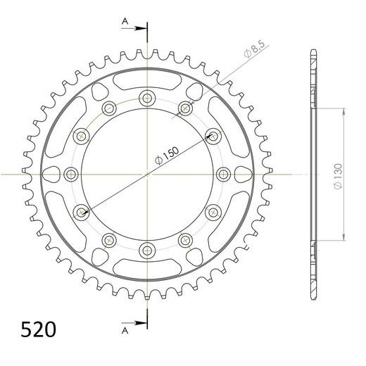 REŤAZOVÁ SADA EK - ZLATÝ CHAIN 520 RRSM, NON-SEALED, CHK FRONT SPROCKET SUPERSPROX, CHK REAR SPROCKET SUPERSPROX PRE YAMAHA WR 250 F 2010-2014
