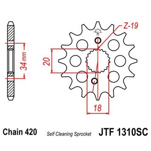 REŤAZOVÁ SADA EK - STRIEBORNÝ CHAIN 420 SH, NON-SEALED, CHK FRONT SPROCKET JT, CHK REAR SPROCKET JT PRE HONDA CRF 150 R / RB 2007-2025