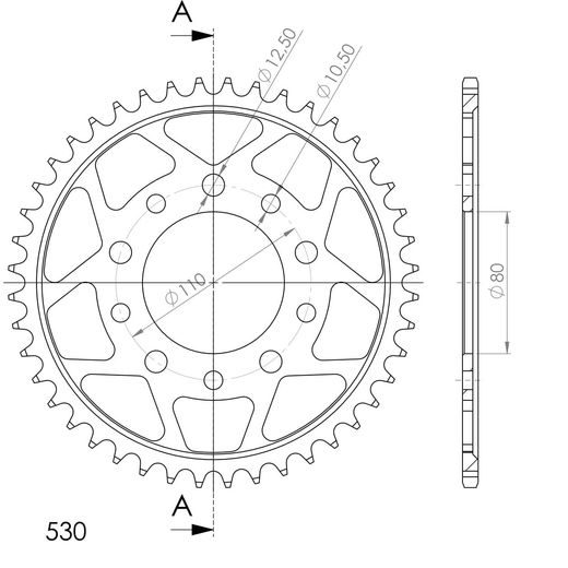 REŤAZOVÁ SADA D.I.D CHAIN - STRIEBORNÝ CHAIN 530 ZVM-X, X-RING (X, NX, QX, XS), CHK FRONT SPROCKET SUPERSPROX, CHK REAR SPROCKET SUPERSPROX PRE HONDA CBX 550 1982-1986