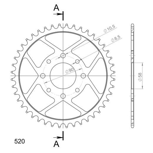 REŤAZOVÁ SADA D.I.D CHAIN - STRIEBORNÝ CHAIN 520 VX, X-RING (X, NX, QX, XS), CHK FRONT SPROCKET SUPERSPROX, CHK REAR SPROCKET SUPERSPROX PRE HONDA XL 125 V VARADERO 2001-2013