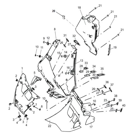 FRONT BODY-SHINGUARD COVER