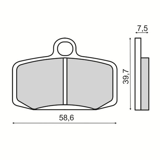 BRZDOVÉ OBLOŽENIE RMS 225103543 PREDNÉ