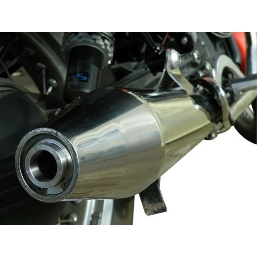 DUAL SLIP-ON EXHAUST GPR VINTACONE GU.52.VIC BRUSHED STAINLESS STEEL INCLUDING REMOVABLE DB KILLERS AND LINK PIPES
