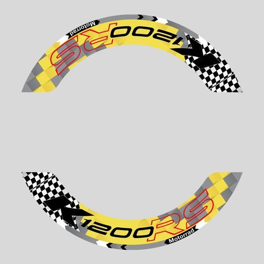 POLEP ADVANCED PRO BMW K1200RS MOTORRAD BLACK & YELLOW