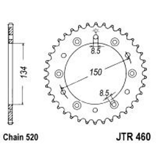 REŤAZOVÁ SADA EK - ZLATÝ CHAIN 520 MRD, NON-SEALED, CHK FRONT SPROCKET JT, CHK REAR SPROCKET JT PRE KAWASAKI KX 125 1985-1989