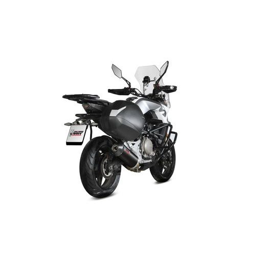 KONCOVKA VÝFUKU MIVV OVAL CF.002.LVC ČIERNY / KARBÓNOVÝ KRYT