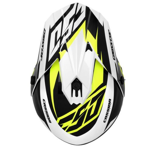 PRILBA CASSIDA CROSS CUP TWO - WHITE/FLUO/BLACK