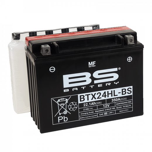 BEZÚDRŽBOVÝ MOTOCYKLOVÝ AKUMULÁTOR BS-BATTERY BTX24HL-BS