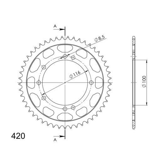 REŤAZOVÁ SADA D.I.D CHAIN - ZLATÝ CHAIN 420 NZ, NON-SEALED, CHK FRONT SPROCKET SUPERSPROX, CHK REAR SPROCKET SUPERSPROX PRE KAWASAKI KX 80 1989-1990