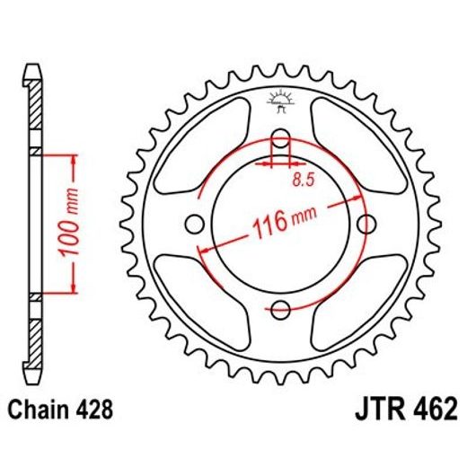 REŤAZOVÁ SADA EK - STRIEBORNÝ CHAIN 428 SRO, O-KRÚŽOK, CHK FRONT SPROCKET JT, CHK REAR SPROCKET JT PRE KAWASAKI KLX 140 (L) 2008-2024