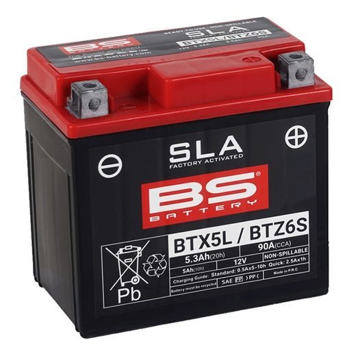 V TOVÁRNI AKTIVOVANÝ AKUMULÁTOR BS-BATTERY BTX5L (FA) (YTX5L (FA)) SLA