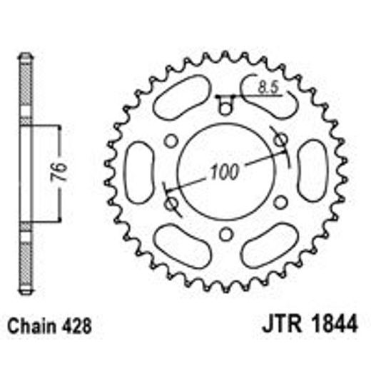 REŤAZOVÁ SADA D.I.D CHAIN - STRIEBORNÝ CHAIN 428 VX, X-RING (X, NX, QX, XS), CHK FRONT SPROCKET JT, CHK REAR SPROCKET JT PRE YAMAHA YZF-R 125 2008-2018