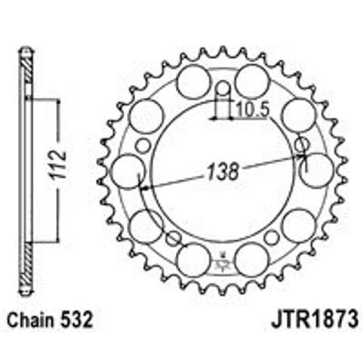 REŤAZOVÁ ROZETA JT JTR 1873-48 48T, 532