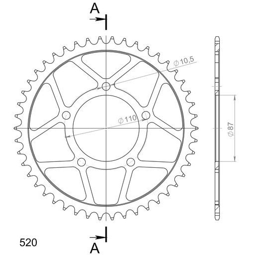 REŤAZOVÁ SADA D.I.D CHAIN - STRIEBORNÝ CHAIN 520 VX, X-RING (X, NX, QX, XS), CHK FRONT SPROCKET JT CHK RUBBER CUSHIONED, CHK REAR SPROCKET SUPERSPROX PRE SUZUKI GW 250 INAZUMA 2012-2017