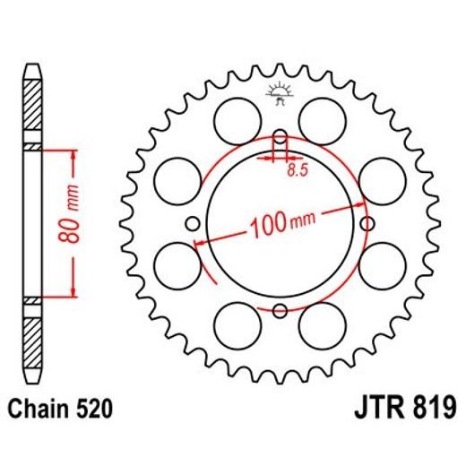 REŤAZOVÁ SADA D.I.D CHAIN - ZLATÝ REŤAZ 520 ZVM-X, X-KRÚŽOK, KOLIESKO JT, ROZETA JT PRE SUZUKI GN 250 1982-1999
