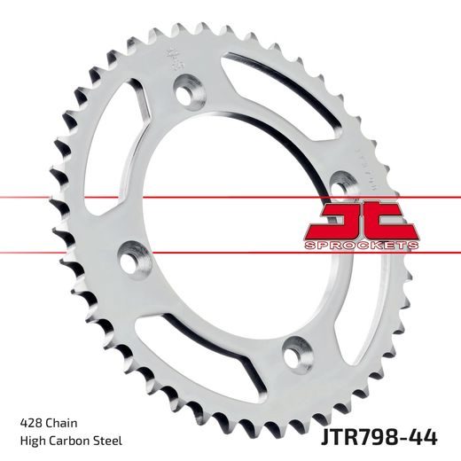 REŤAZOVÁ SADA EK - STRIEBORNÝ CHAIN 428 DEH, NON-SEALED, CHK FRONT SPROCKET JT, CHK REAR SPROCKET JT PRE SUZUKI RM 80 1984-1985