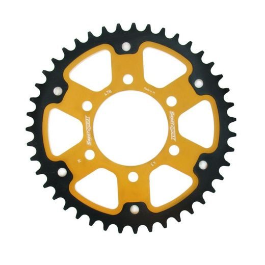 REŤAZOVÁ SADA EK - ZLATÝ CHAIN 520 ZVX, X-RING (X, NX, QX, XS), CHK FRONT SPROCKET SUPERSPROX, CHK REAR SPROCKET SUPERSPROX STEALTH PRE KAWASAKI ZX-6R 636 NINJA (<2006) 2005-2006