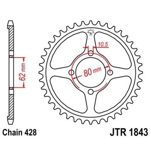 REŤAZOVÁ SADA EK - STRIEBORNÝ CHAIN 428 SRO, O-KRÚŽOK, CHK FRONT SPROCKET JT, CHK REAR SPROCKET JT PRE YAMAHA TT-R 125 2002-2010