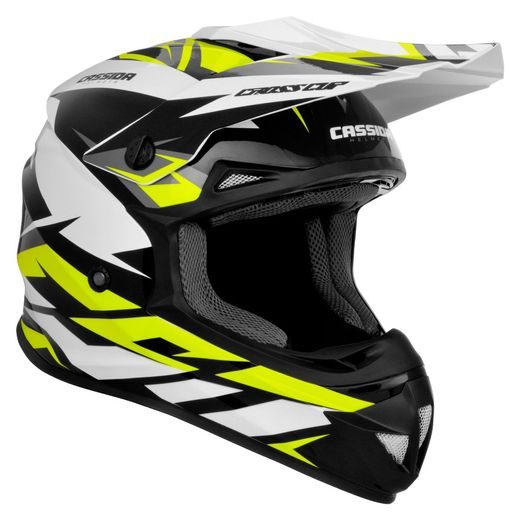 PRILBA CASSIDA CROSS CUP TWO - WHITE/FLUO/BLACK