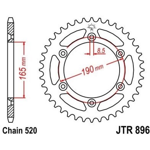 REŤAZOVÁ ROZETA JTR 896-50 50 ZUBOV, 520