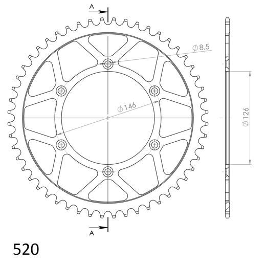 REŤAZOVÁ SADA D.I.D CHAIN - STRIEBORNÝ CHAIN 520 VX, X-RING (X, NX, QX, XS), CHK FRONT SPROCKET SUPERSPROX, CHK REAR SPROCKET SUPERSPROX PRE SUZUKI RM 125 1984-1986