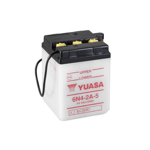 CONVENTIONAL 6V BATTERY NO ACID YUASA 6N4-2A-5