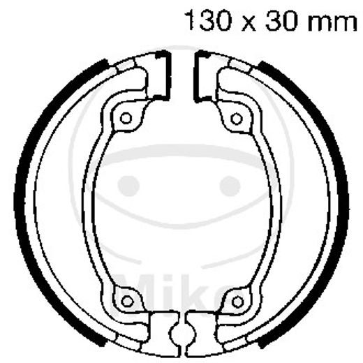 BRZDOVÉ ČEĽUSTE -SADA EBC H318 VRÁTANE PRUŽÍN