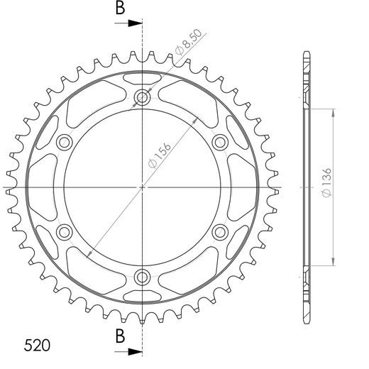 REŤAZOVÁ SADA EK - STRIEBORNÝ CHAIN 520 SRX, X-RING (X, NX, QX, XS), CHK FRONT SPROCKET SUPERSPROX, CHK REAR SPROCKET SUPERSPROX PRE HUSQVARNA TE 410 / E 1999