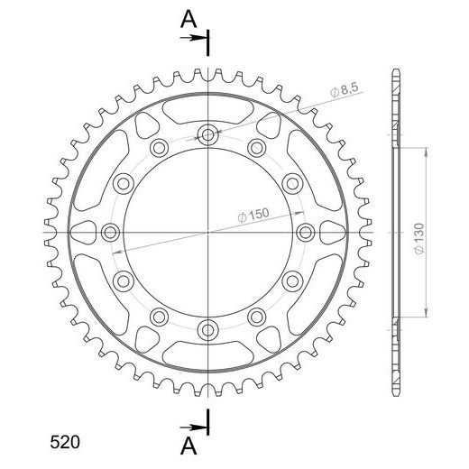 REŤAZOVÁ SADA EK - ZLATÝ CHAIN 520 ZVX, X-RING (X, NX, QX, XS), CHK FRONT SPROCKET SUPERSPROX, CHK REAR SPROCKET SUPERSPROX PRE HONDA XR 600 R 1985-1987