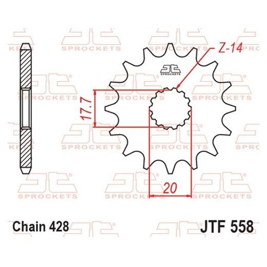 REŤAZOVÁ SADA EK - STRIEBORNÝ CHAIN 428 SHDR, NON-SEALED, CHK FRONT SPROCKET JT, CHK REAR SPROCKET JT PRE YAMAHA YZ 85 2019-2025