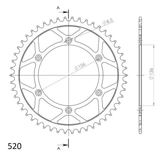 REŤAZOVÁ SADA EK - STRIEBORNÝ CHAIN 520 SRX, X-RING (X, NX, QX, XS), CHK FRONT SPROCKET SUPERSPROX, CHK REAR SPROCKET SUPERSPROX PRE HUSQVARNA TC 610 1998